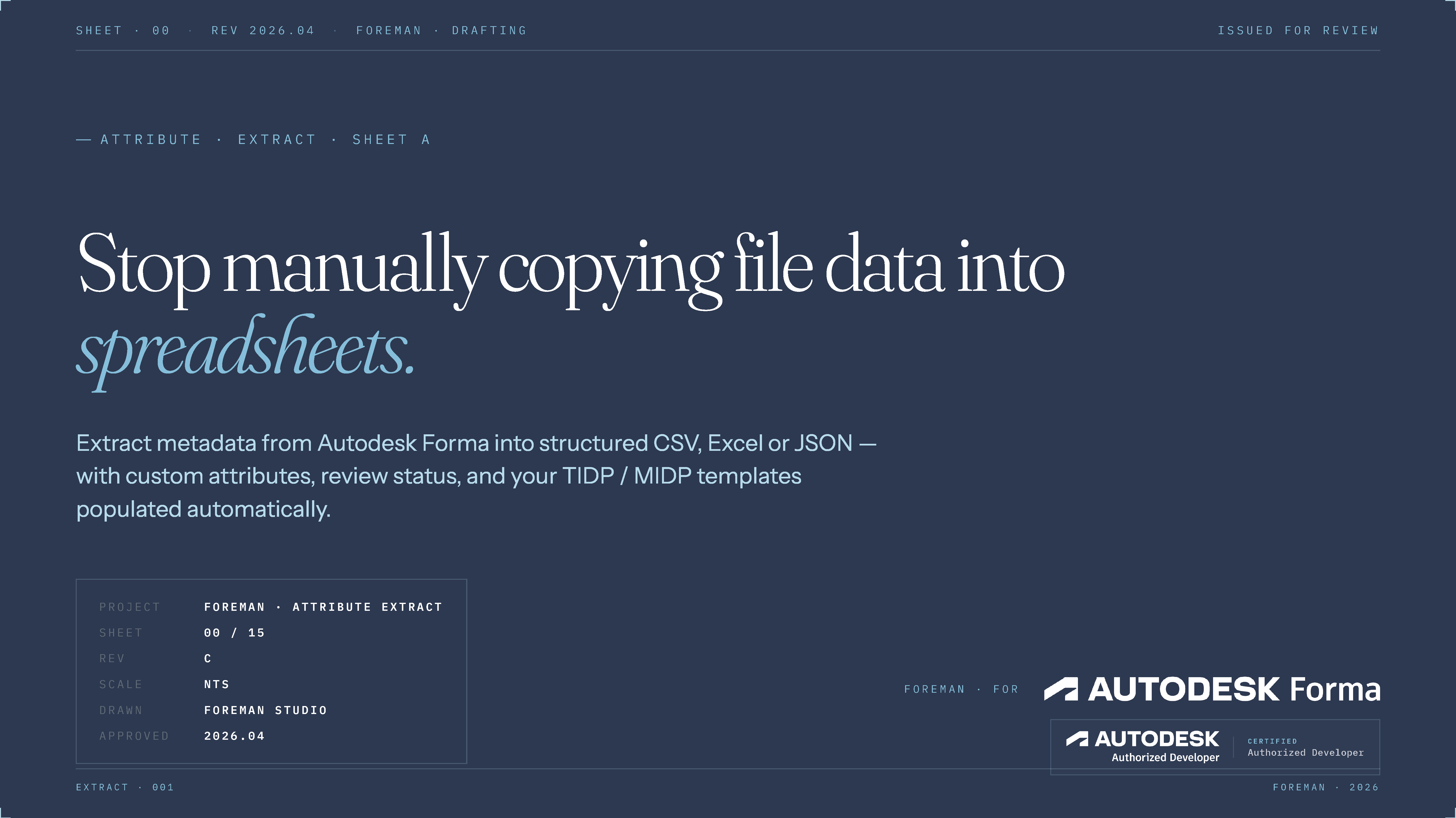 Attribute Extract — first slide