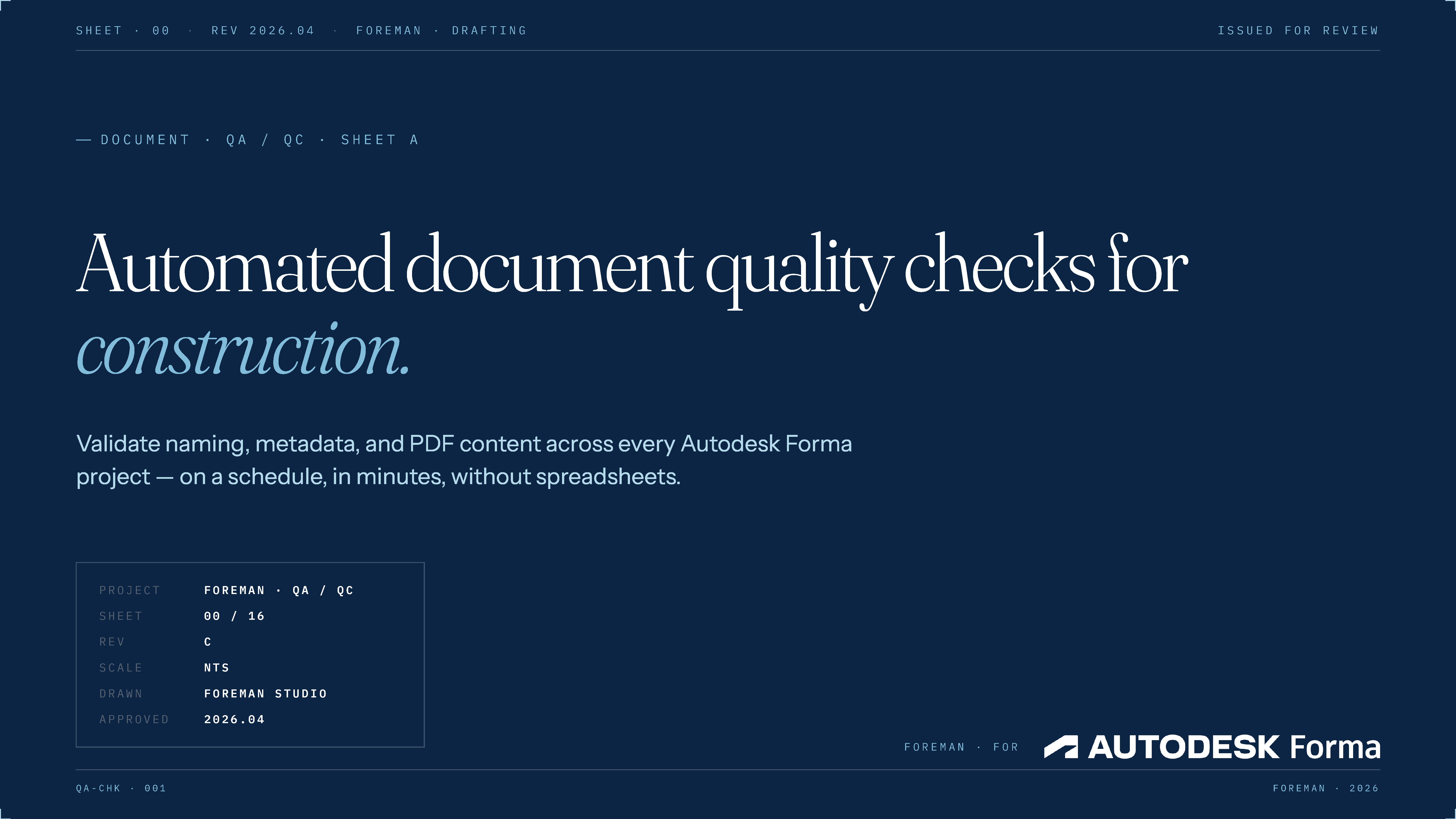 Document QA / QC — first slide